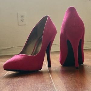 Bright Pink, Suede Shoes